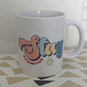 Stay pawsitive coffee cup
